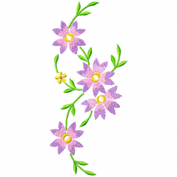 Flowers And Tree Embroidery Design 7